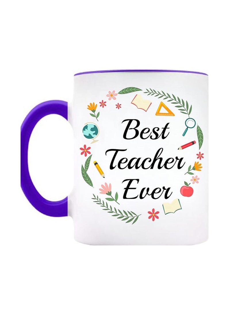 PRINTSHOP4ME Teachers Appreciation Coffee Mug Gifts For Teachers Day | World Teachers Day |Teachers Day Gifts (Two Tone Blue Mug)  - Image 1