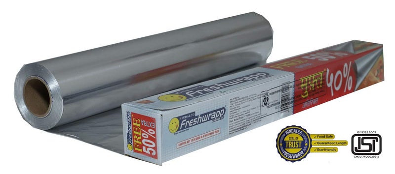 Freshwrapp Hindalco Aluminium Foil 33 Grams + 17 Grams, 11microns (Pack of 2) | Food Packing , Wrapping, Storing and Serving - Image 3
