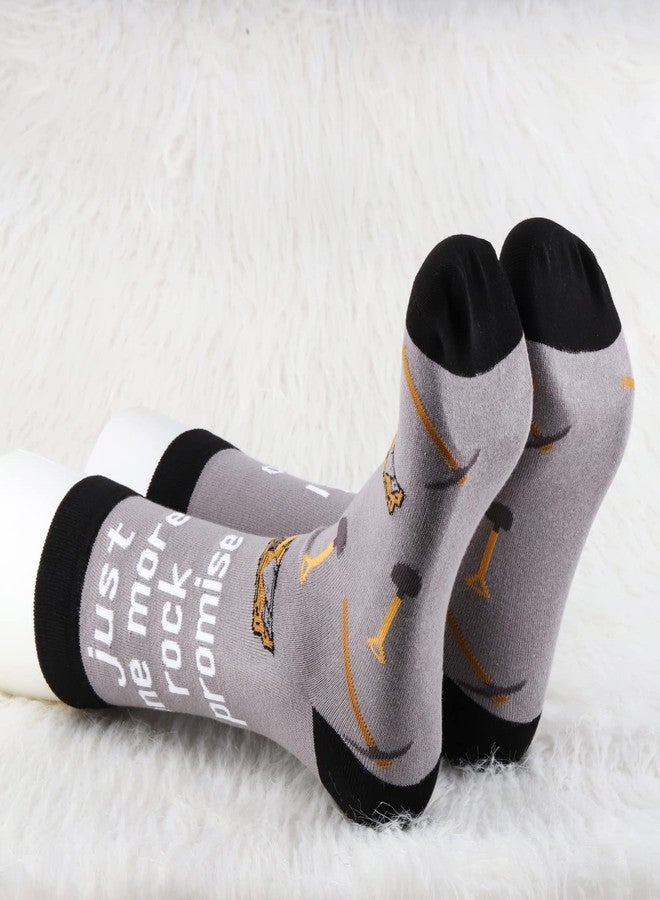 MBMSO Geology Gifts Socks 2 Pairs Just One More Rock I Promise Funny Geologist Socks Rock Collector Gifts Rock Hound Gifts (Geology Socks) - Image 5