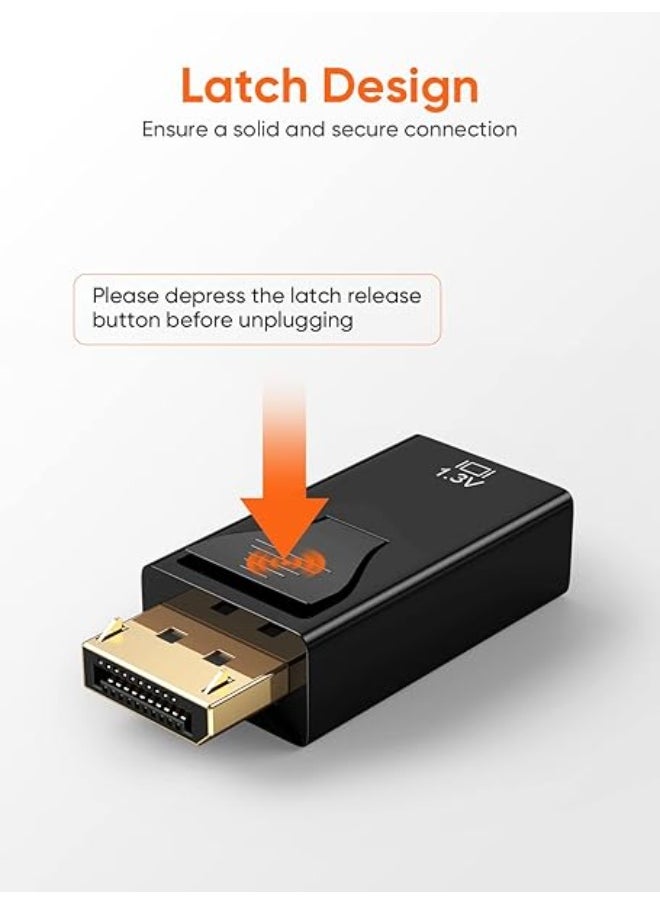 ماركة غير محددة مجموعة 3 محولات من DisplayPort إلى HDMI – دعم 4K و1080P و3D، موصل DP ذكر إلى HDMI أنثى  - Image 2
