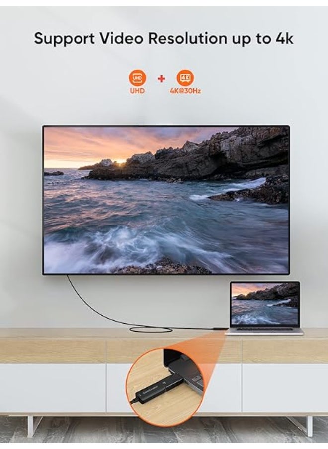 ماركة غير محددة مجموعة 3 محولات من DisplayPort إلى HDMI – دعم 4K و1080P و3D، موصل DP ذكر إلى HDMI أنثى  - Image 4