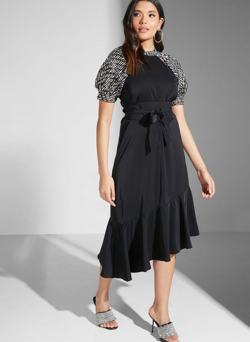 Montania Belted Sleeve Dress - Image 4