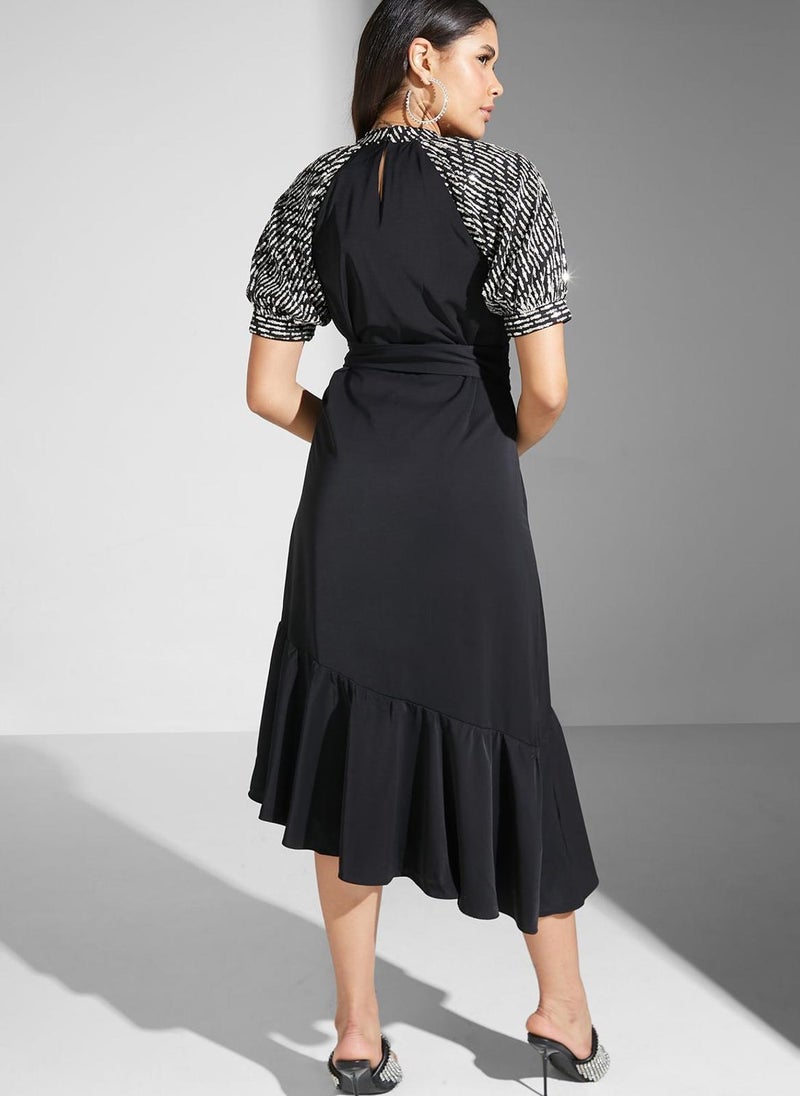 Montania Belted Sleeve Dress - Image 2