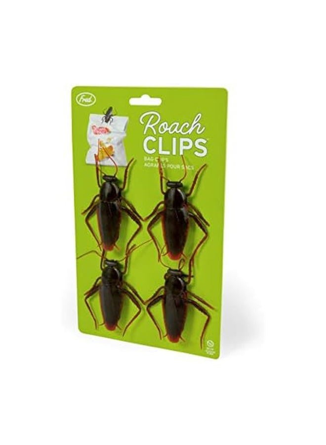 Fred & Friends Genuine Roach Bag Clips, Set of 4, Brown - Image 1