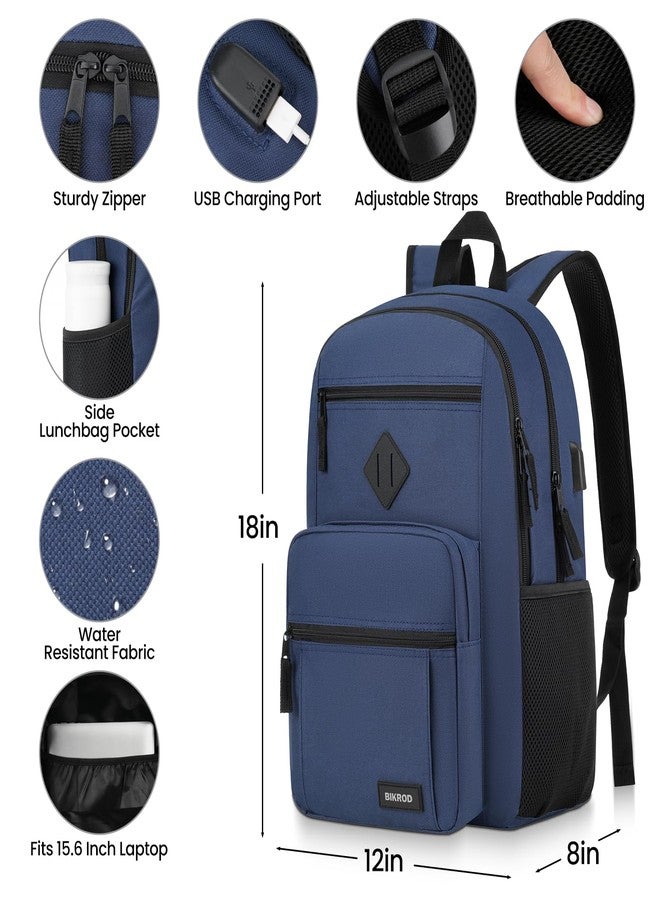 BIKROD Backpack for Boys Men, School Backpack for Teens Girls, Lightweight Casual High School Bookbag, Daily-use Travel Laptop Backpack with USB Charging Port Fits 15.6 Inch Notebook - Image 3