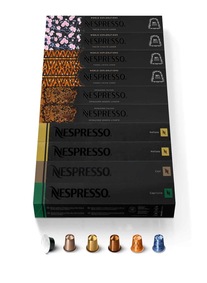 Nespresso Capsules Original Line, Ispirazione Espresso Variety Pack, Medium Roast Espresso Coffee, 100 Count Espresso Coffee Pods - Image 1