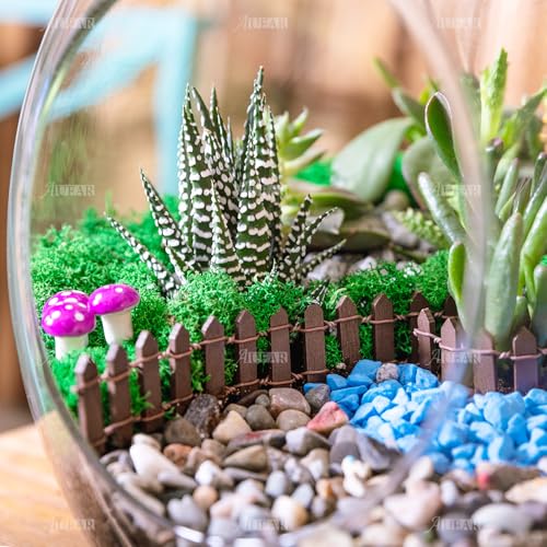 AUEAR, 2 Pack 35 Inch Long Mini Fairy Garden Fence Wood Ornament Wooden Decorative Picket for DIY Crafts Project (Brown, 2-Pack) - Image 4