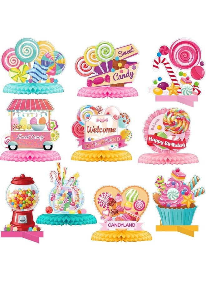Marspark 10 Pieces Candyland Party Decorations Candyland Table Centerpieces Candyland Table Decorations Candyland Honeycomb Centerpieces Candyland Decorations for Birthday Baby Shower Sweet Shop Party Supplies - Image 4