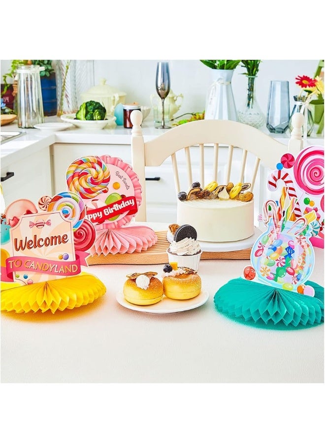 Marspark 10 Pieces Candyland Party Decorations Candyland Table Centerpieces Candyland Table Decorations Candyland Honeycomb Centerpieces Candyland Decorations for Birthday Baby Shower Sweet Shop Party Supplies - Image 5