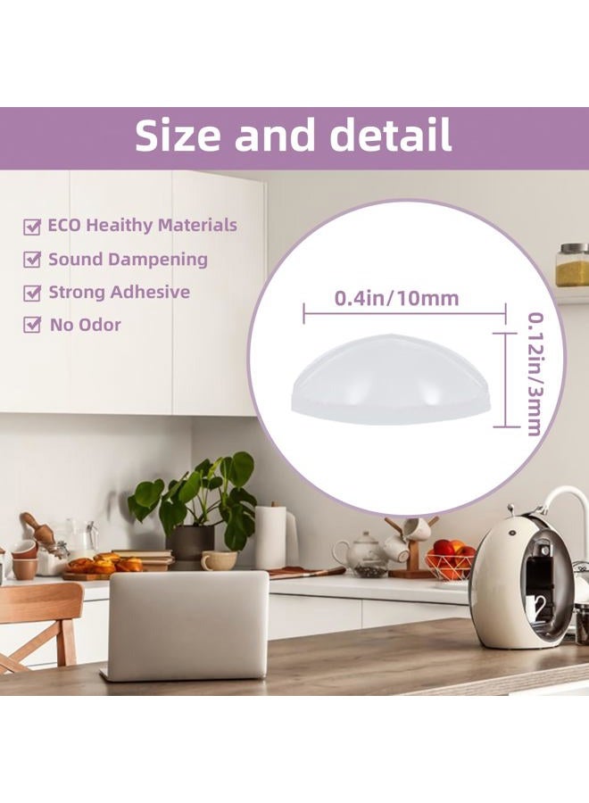 TKYZMS 300PCS Handle Door Wall Stopper Transparent Silicone Self-Adhesive Bumper, Glass Desktop Anti Slip Pad, Anti-Collision Pads, Suitable for Drawers, Desks, Cabinets, Photo Frames and Glass - Image 3