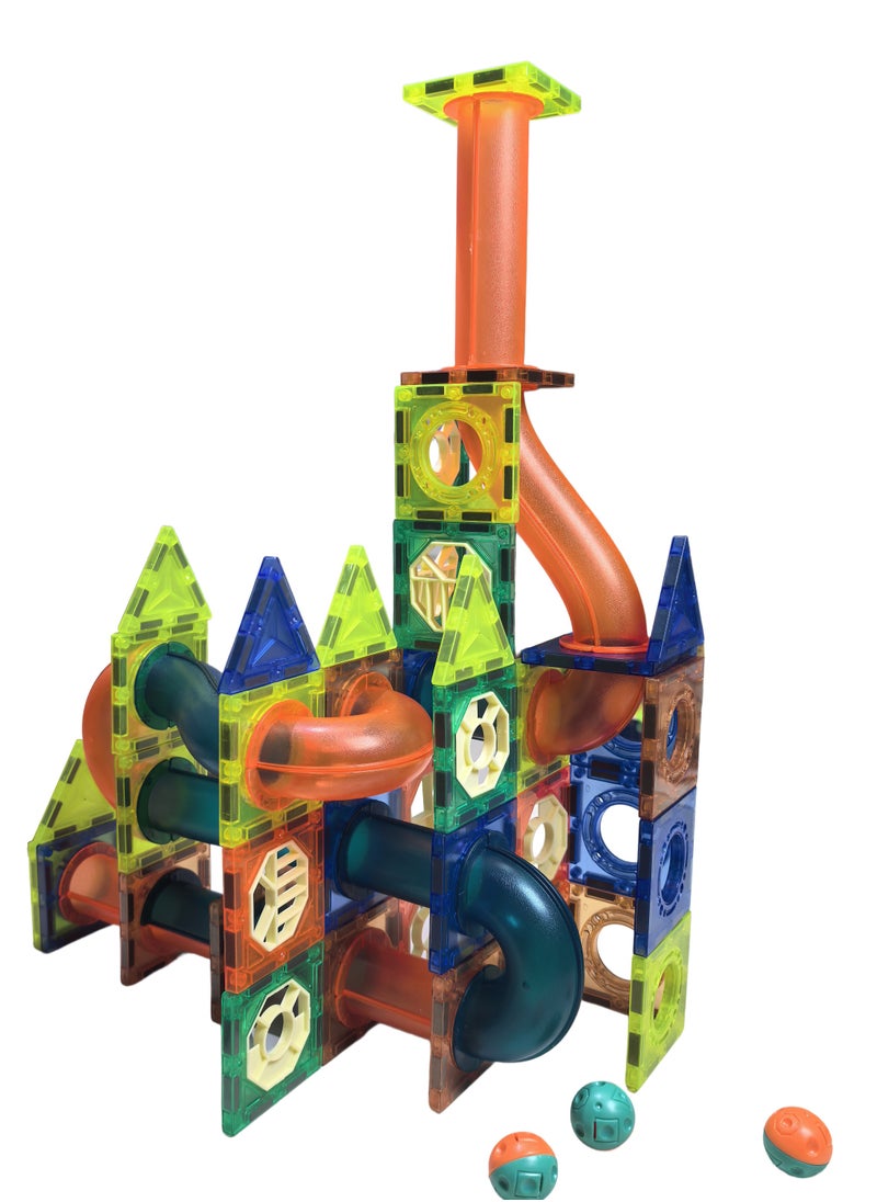 General - 98PCS Magnetic Building Blocks Set for Kids – STEM Educational DIY Marble Run Track Toy with Tubes, Slides & Strong Magnets – Creative Puzzle Construction Gift for Ages 3+ 🧲 - Image 1