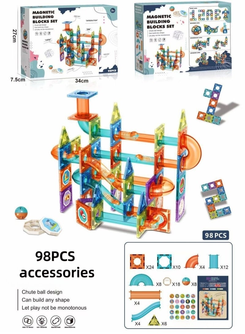 general 🧩 Magnetic Building Blocks Set – 98PCS Educational STEM Toy for Kids | Magnet Construction Playset, Assembly Learning Bricks & Creative Puzzle Game for Boys & Girls 3+ 🎁 - Image 4