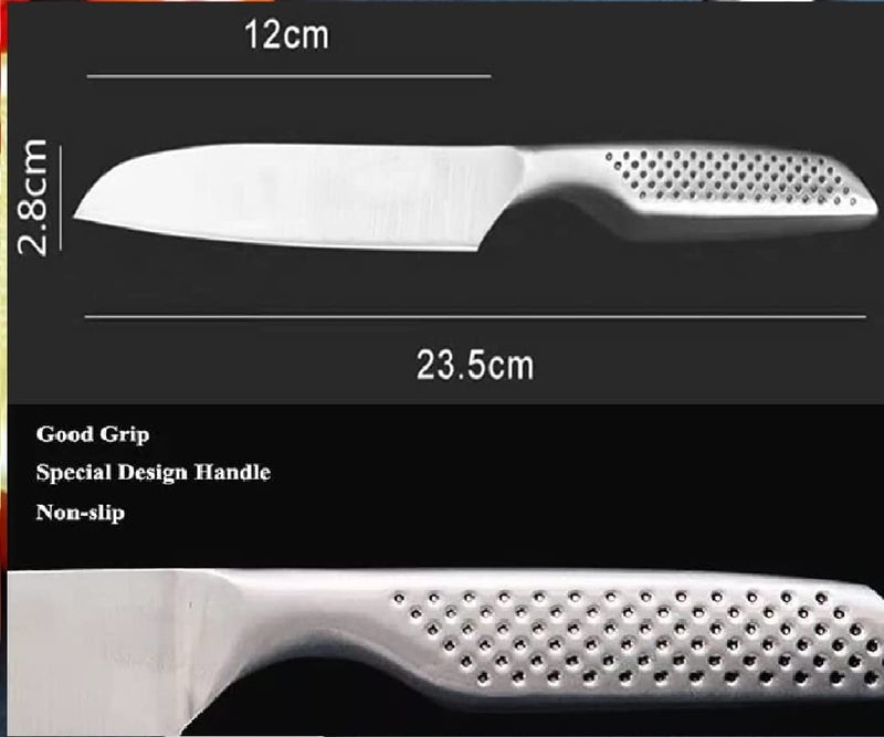 Eletree Stainless Steel Professional Paring Chefs and Meat Cleaver Knife Set Ultra Sharp Blade with Ergonomic NonSlip Handle 235 - Image 3