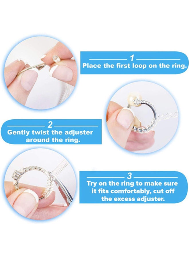 Ring Size Adjuster For Loose Spiral Silicone Fastener Set - Image 2