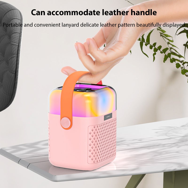 Mini Karaoke Machine: Pink Portable Design With Long Battery Life - High-Quality 3D Surround Sound Wireless Speaker With Microphone For Home Parties And Singing Enthusiasts - Image 2