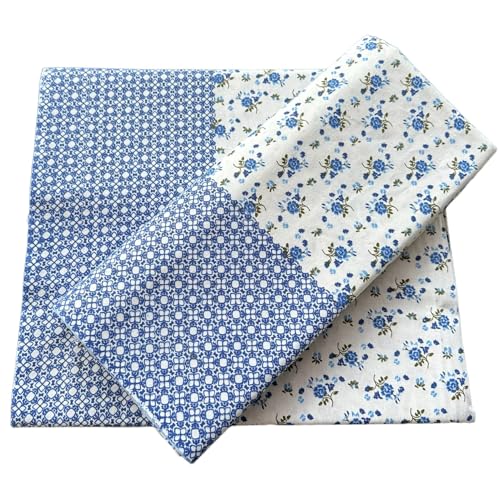 Homescape 100% Cotton Summer Topsheet/Odhne wali Chaddar Single Bed 300 TC (Blue Print_Pack of 2) - Image 2