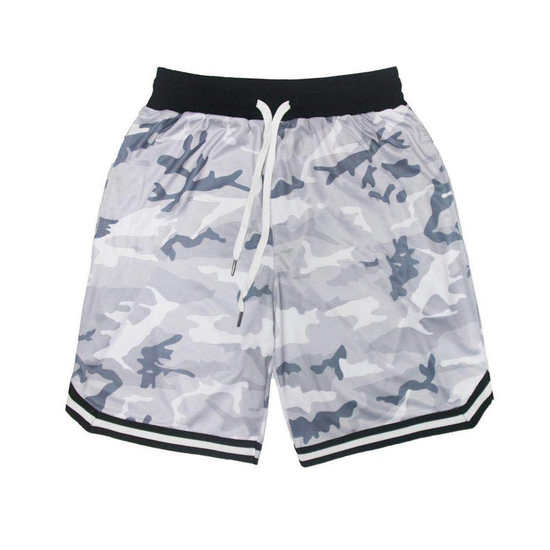 Generic Mens Fitness Shorts Mesh Breathable Basketball Shorts Running Sports Casual Pants Men white camouflage