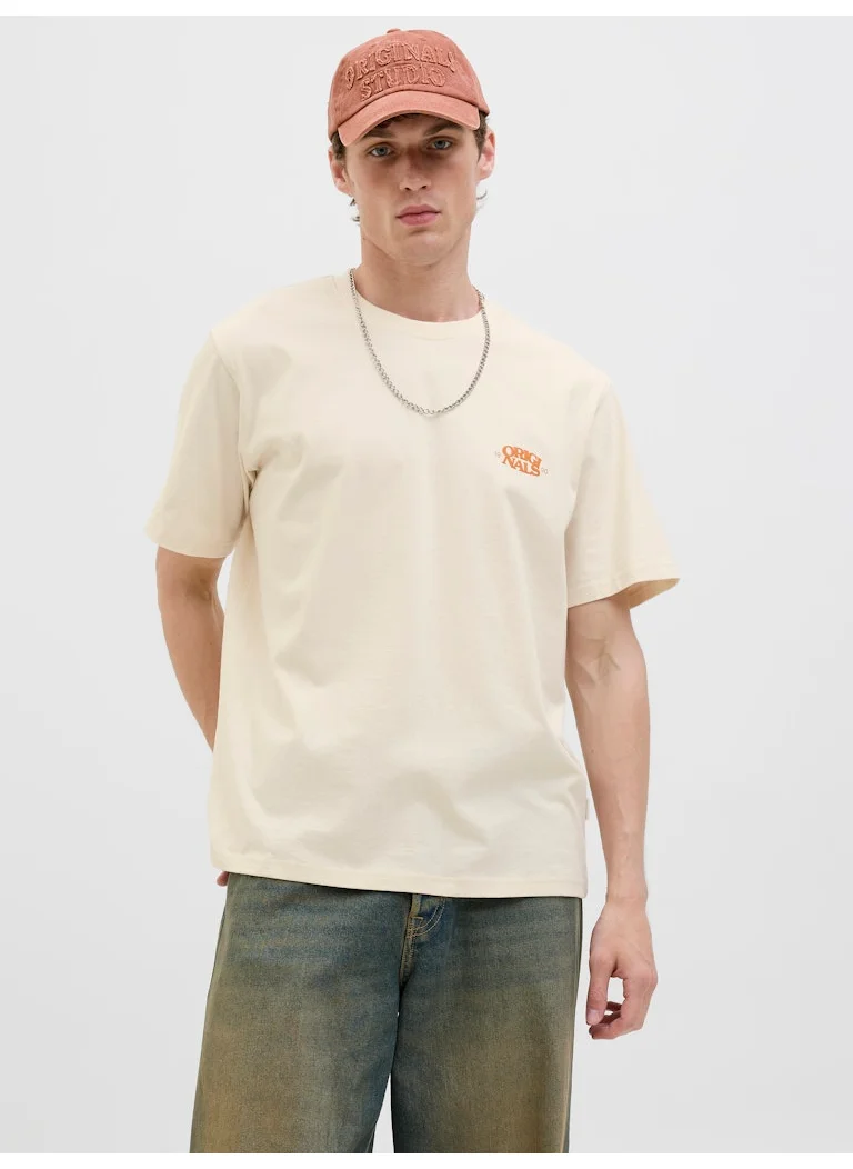 جاك اند جونز Jortavira Type Back Crew Neck T-Shirt
