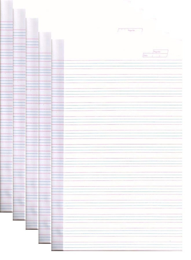 FIRST CLICK® English Exam Paper Answer Sheets For Exam Practice | 100 Ruled Sheet Without Fold/With Fold (200 Sheet-400 Pages) CBSE ICSE DU Exam Size (31x38 cm) Both Side Ruled Papers - Image 2