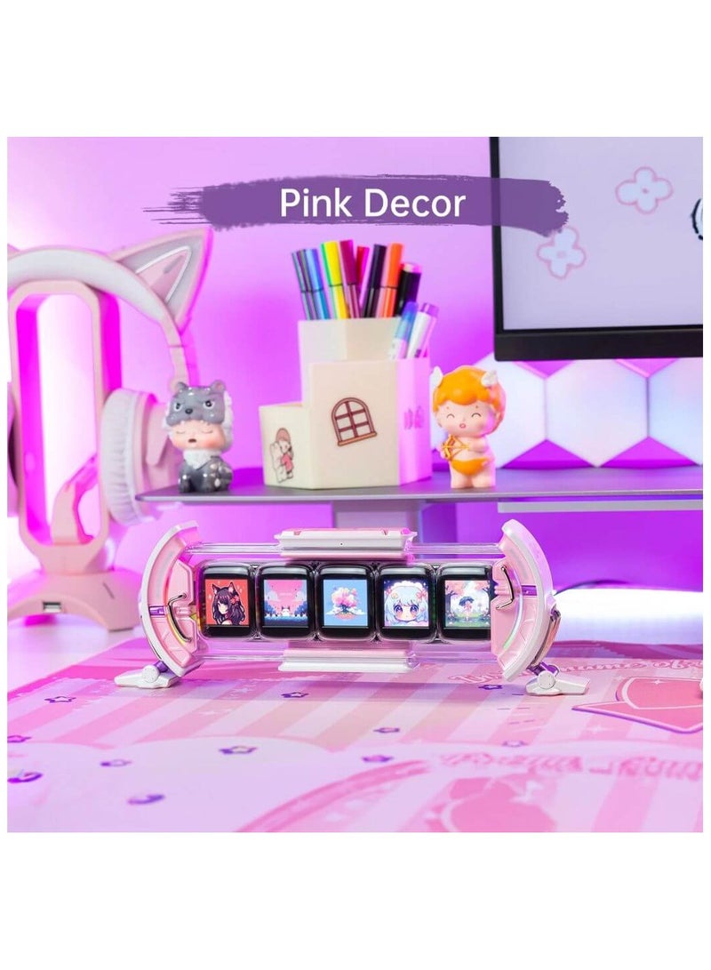 Divoom Times Gate Pixel Art Informative Display Digital Clock, pink - Image 2