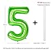 CHANGZHONG 40 Inch Large Green Number 5 Balloon Giant Helium Polyester Film 5th Birthday Girl Boy Self Inflating Digit Fifty For Anniversary Celebration Baby Shower New Year Engagement Party Decoration - Image 2