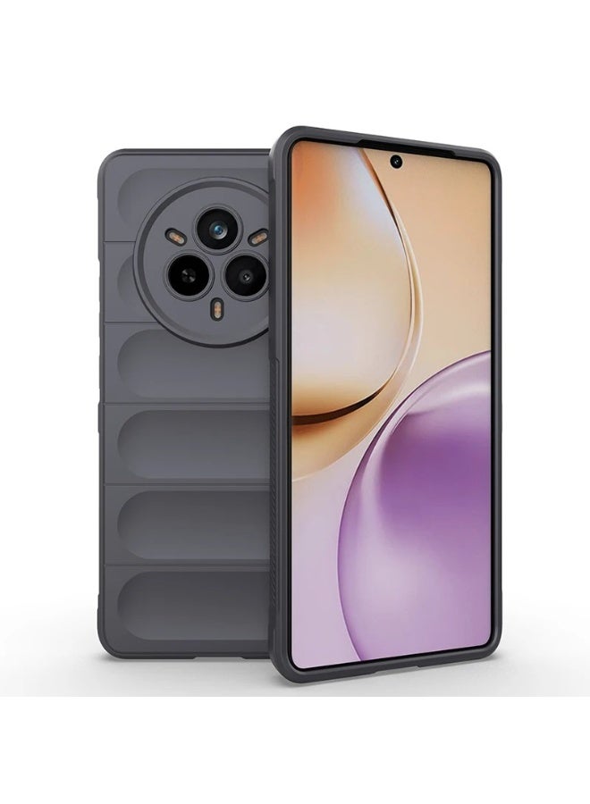 Premium Protection Back Silicone Case Compatible with Realme 14 Pro Plus 5G Magic Shield Shockproof Case with Camera Protection (Dark Grey) - Image 1