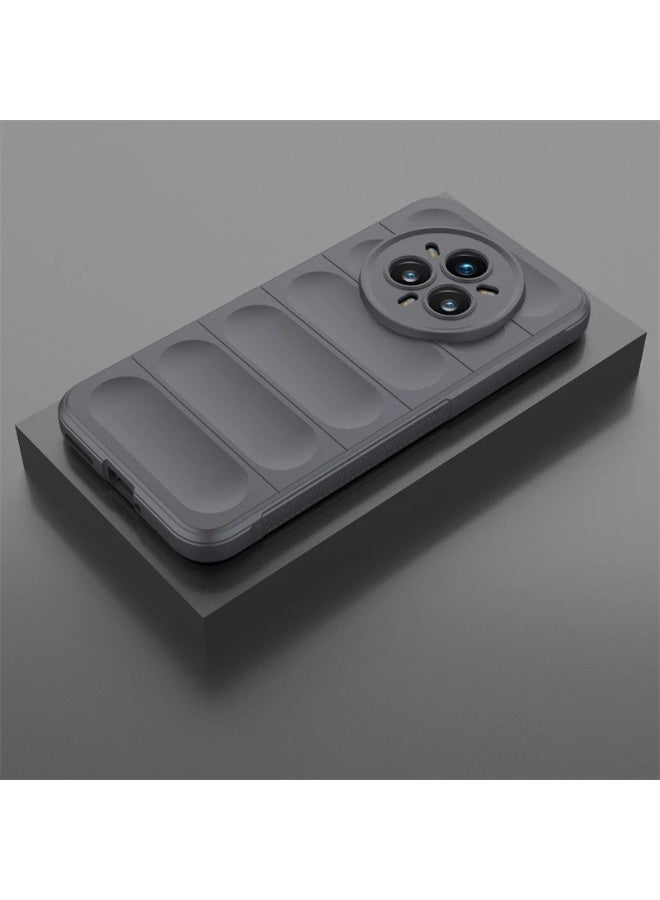 Premium Protection Back Silicone Case Compatible with Realme 14 Pro Plus 5G Magic Shield Shockproof Case with Camera Protection (Dark Grey) - Image 2