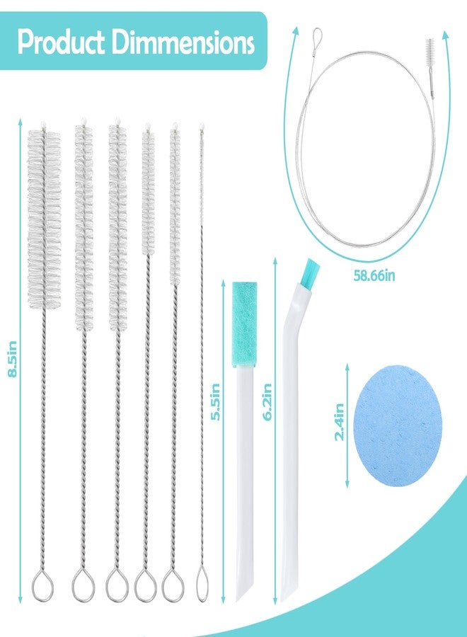 BUSOHA Straw Cleaner Brush kit for Baby Nose Sucker - 11 Piece Straw Cleaner for Nasal Aspirator All‑Angle Infant Nasal Aspirator Cleaning Set Deep Cleans Baby Nose Bulb & Tubing - Image 2