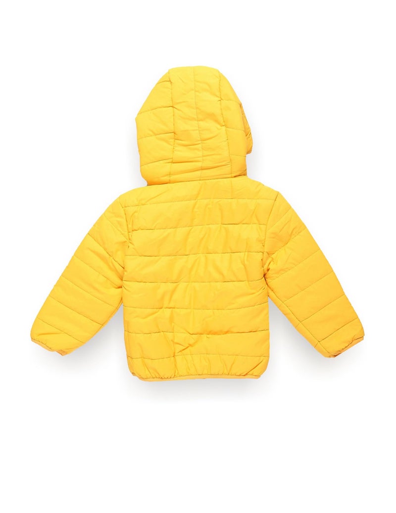 U.S. Polo Assn. Kids Regular fit Polyester Hooded Jackets (UKJCK0190_Yellow_8-9Y) - Image 2