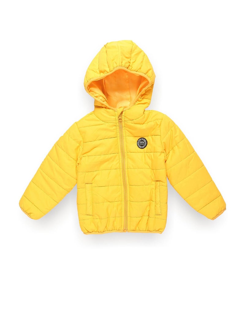 U.S. Polo Assn. Kids Regular fit Polyester Hooded Jackets (UKJCK0190_Yellow_8-9Y) - Image 5