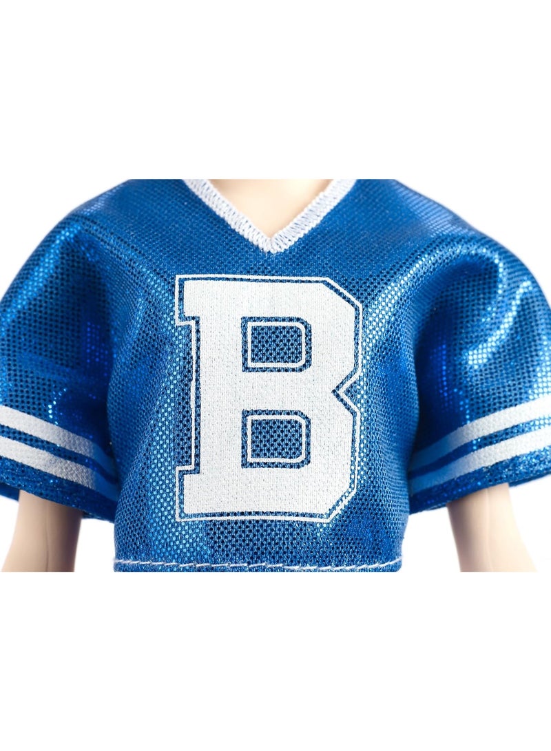 Barbie- Fashionistas Doll with B Jersey Play Skirt, fashion doll with blonde afro hair, gifts for children aged 3+ - Image 2