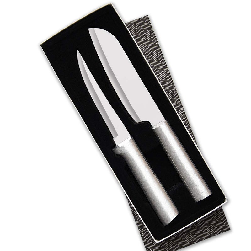 RADA Cutlery 2-Piece Cookâ€™s Select Knife Gift Set (S53), Stainless Steel Hollow Ground Blade, Made in USA, Silver Handles - Image 1