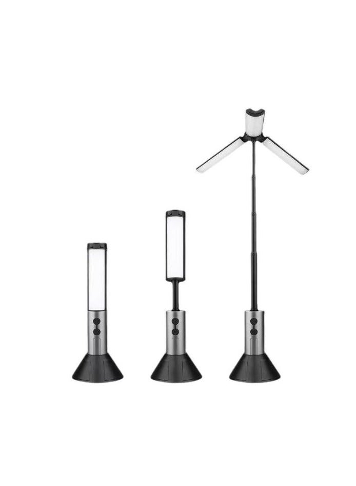 SUKILO Bikight Folding LED 3-Sided Lamp – Telescopic Flashlight for Car Repair, Camping, Outdoor Use – Dimmable, Waterproof, Rechargeable via Type-C – High/Low/Strobe Modes – Black  - Image 1