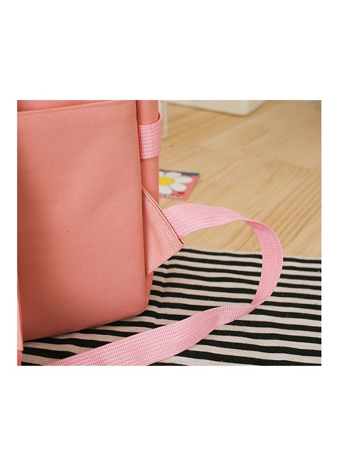Generic - Student backpack, Fashionable and Casual Backpack, Cute Canvas Backpack Set, Teenage Popular Backpack gift pendant, Campus Backpack Set, Couple backpack(Pink) - Image 1