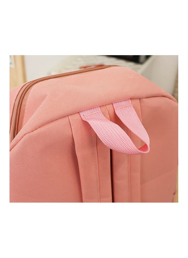 Generic - Student backpack, Fashionable and Casual Backpack, Cute Canvas Backpack Set, Teenage Popular Backpack gift pendant, Campus Backpack Set, Couple backpack(Pink) - Image 1