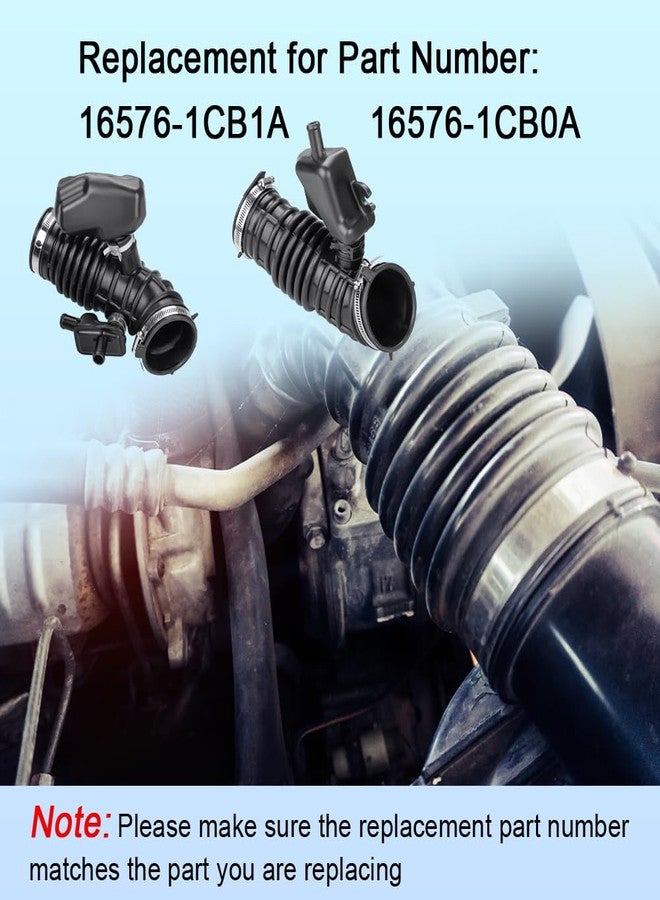 WMPHE Left & Right Side Intake Hose Compatible with Infiniti FX35 Base Sport 2009-2012, Intake Boot Tube Outlet Duct Replacement for 16576-1CB1A 16576-1CB0A- 2PCS - Image 2