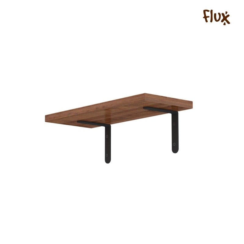 Flux رفوف عائمة خشبية 20 بوصة للجدران، رف زينة منزلي مثبت على الجدار للحمام، غرفة النوم، غرفة المعيشة، المنزل والمكتب (عبوة من 1، بني) - Image 4