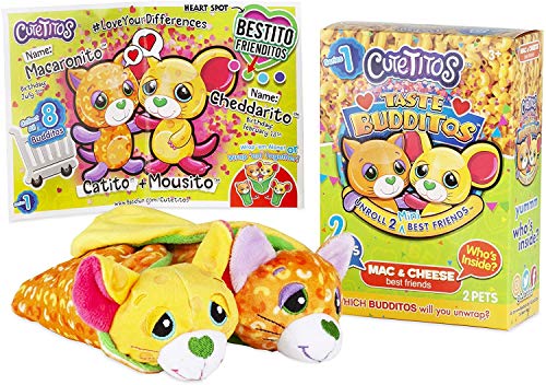 Basic Fun Cutetitos Taste Budditos Mac Cheese 2 Collectible Plush Mini Animals Ages 3 Series 1 Great Gift for Girls and Boys - Image 1