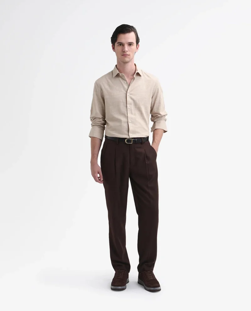Rare Rabbit Men's Regular Fit Plain Shirt