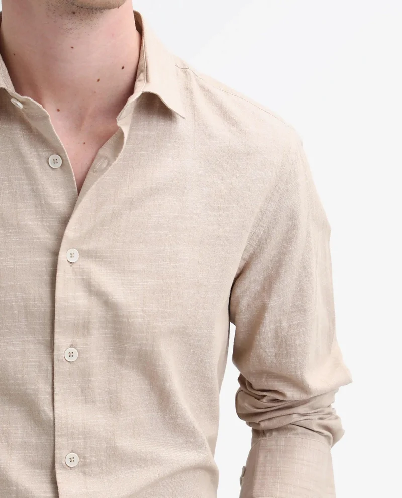 Rare Rabbit Men's Regular Fit Plain Shirt