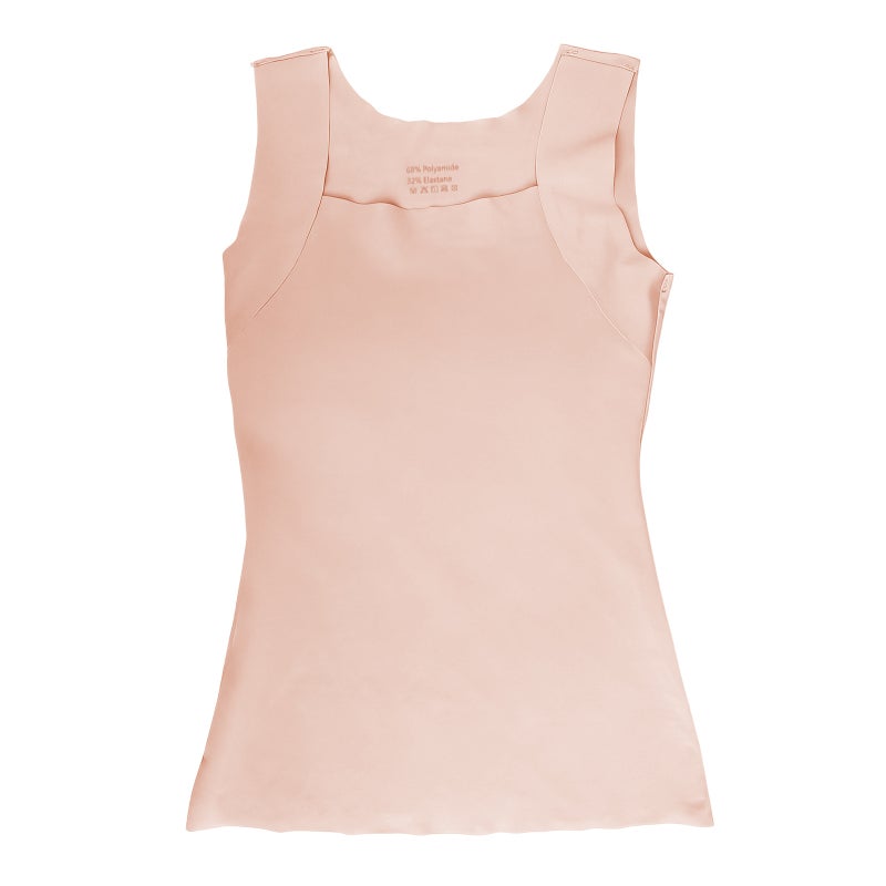Zeriluna Bean Paste Color Square Neck Padded Base Shirt - Soft, Comfortable, Lightweight & Breathable Everyday Vest - Image 1