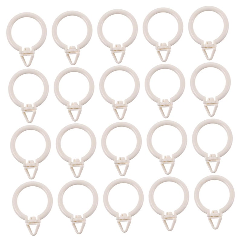 Plastic Roman Curtain Rings 48-Piece Hanging Hooks Shower Window Bedroom Decor - Image 2