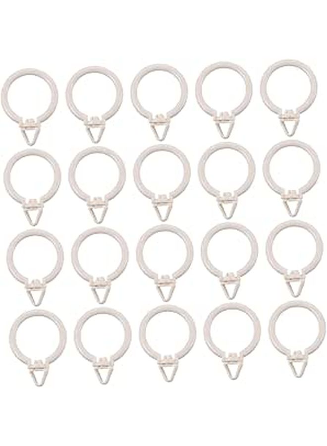Plastic Roman Curtain Rings 48-Piece Hanging Hooks Shower Window Bedroom Decor - Image 1