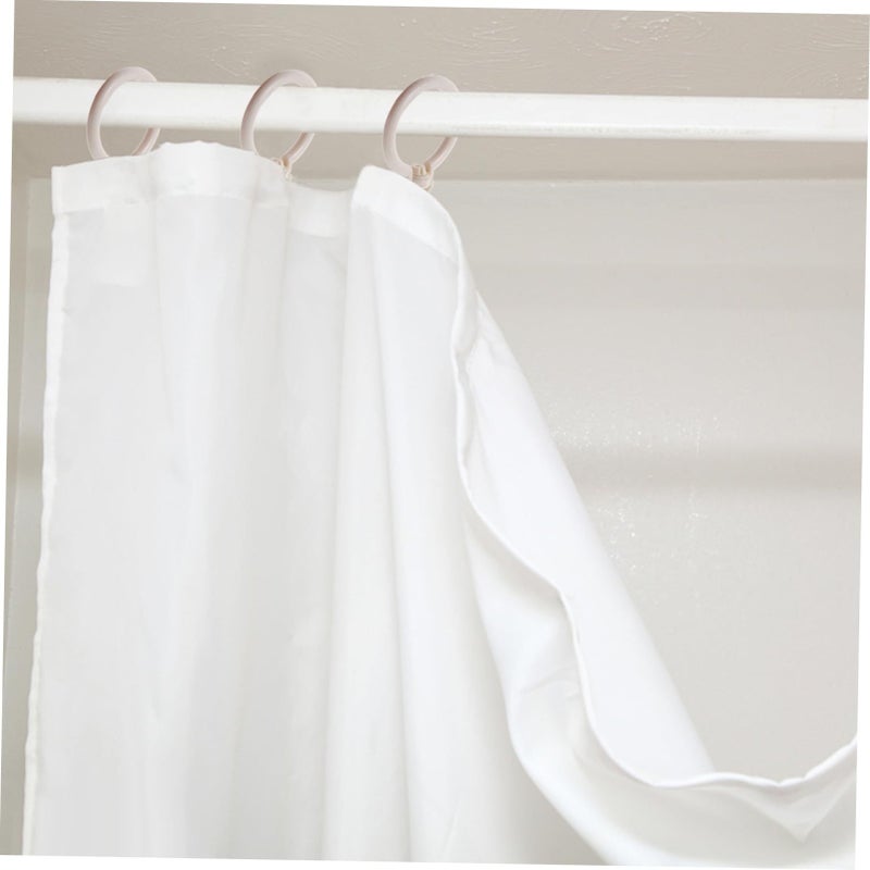Plastic Roman Curtain Rings 48-Piece Hanging Hooks Shower Window Bedroom Decor - Image 5