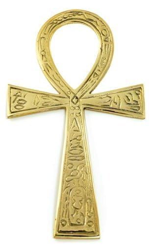 AzureGreen Brass Ankh Brass Large (4x7 1/4") for altar or wall - Image 2