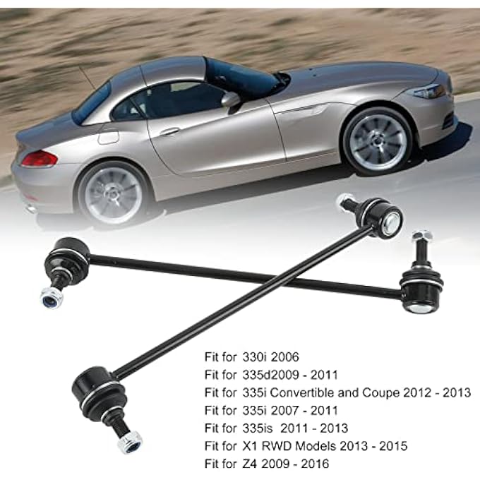 Luocute 2Pcs Front Sway Bar Links K750002 K750003 Stabilizer Suspension Kit For 128I 135I 323I 325I 328I 330I 335D 335I 335Is X1 Z4 Automotive Replacement Sway Bar Link Kits - Image 3