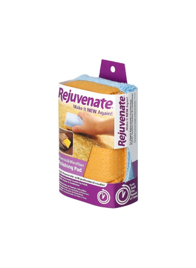 ريجوفينيت وسادة تطبيق من جلد الشامواه باللونين الأزرق والأصفر - Image 4