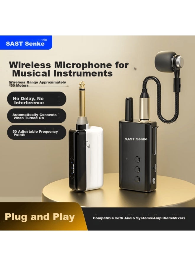 Sast Ok-151 Wireless Instrument Microphone For Soprano Saxophone And Erhu Performance, Professional Stage Instrument, Universal Metal Microphone One-to - Image 4