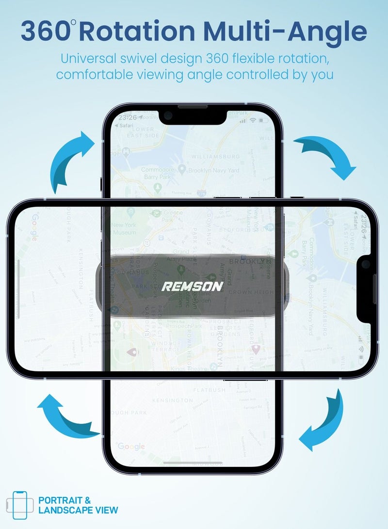 Remson Remson Multi-Function Magnetic Phone Holder for Car Dashboard Universal Stick on 360 Rotation Strong Mount Compatible For iPhone 16/15/14/13/12/11/XS/XR/X Samsung Galaxy And More - Image 5