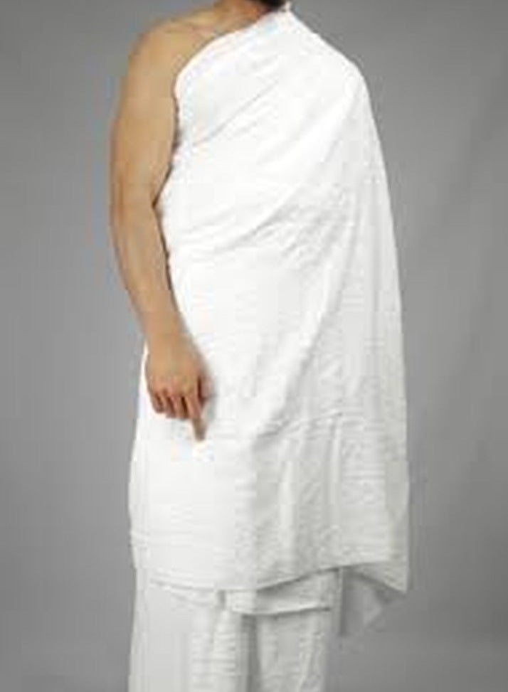 Men's Ihram Clothing for Hajj and Umrah - 2 peice White  - Image 5